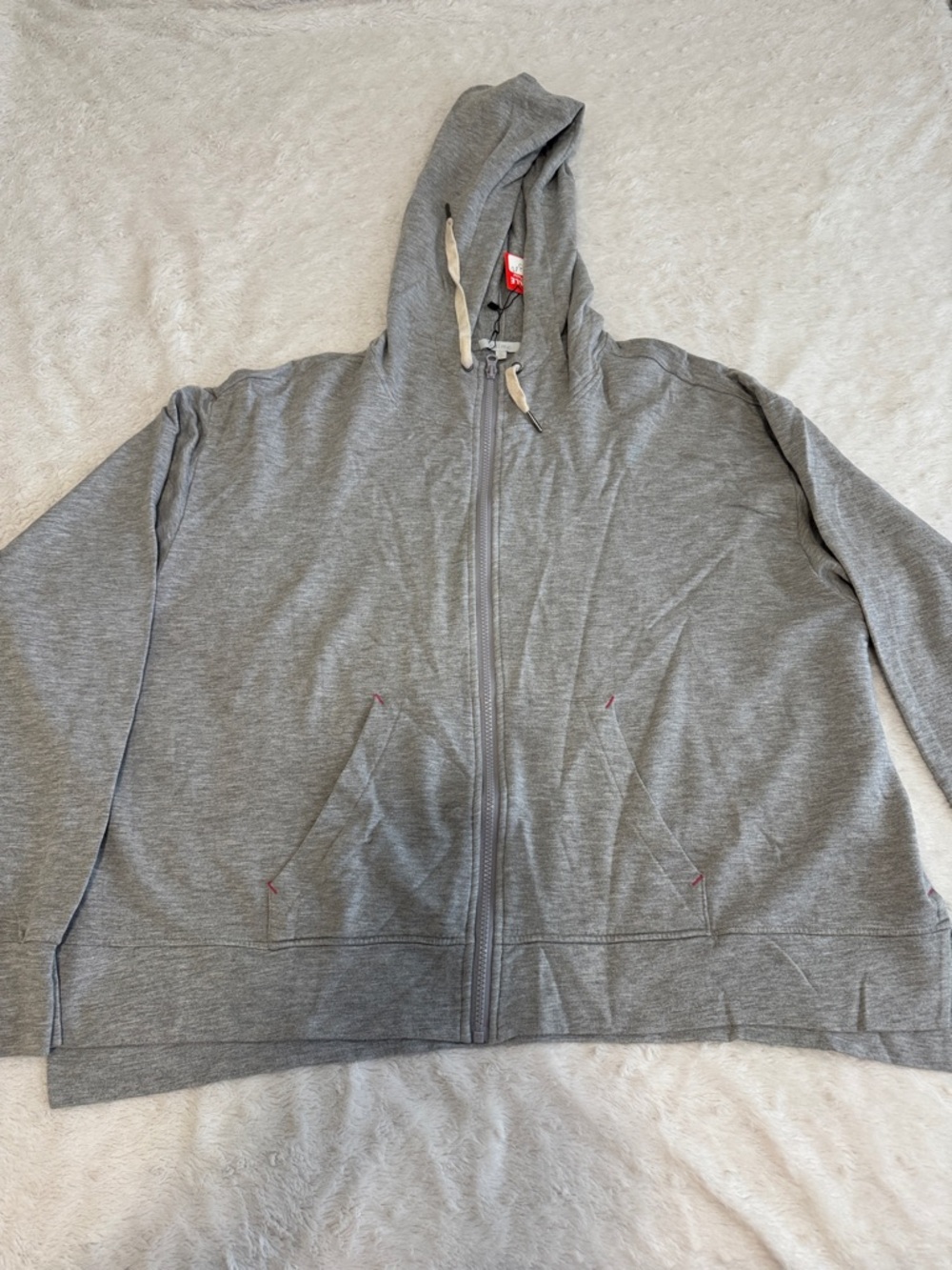 Classic Gray Zip-Up Hoodie Sweater